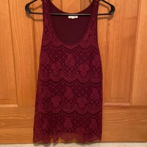 Maurice’s Maroon Laced Tank